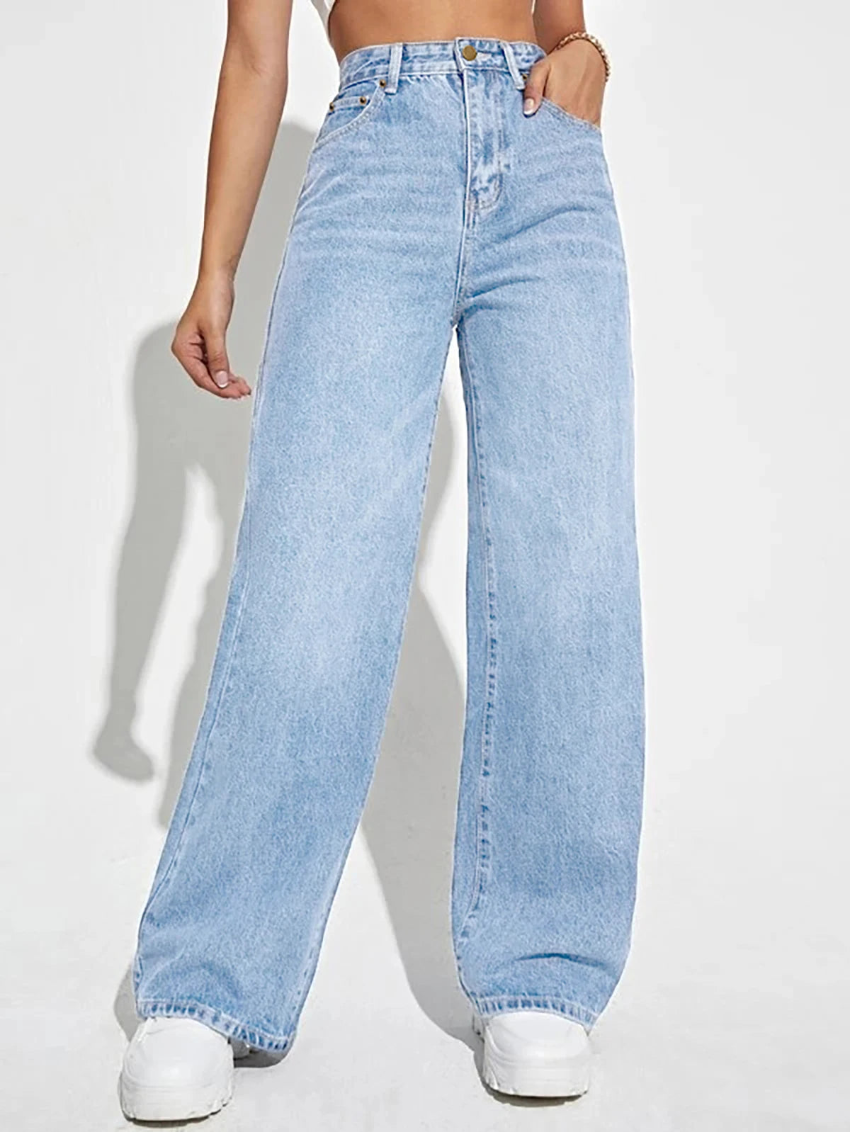 Calça Jeans de Cintura Alta - The Mara Store 
