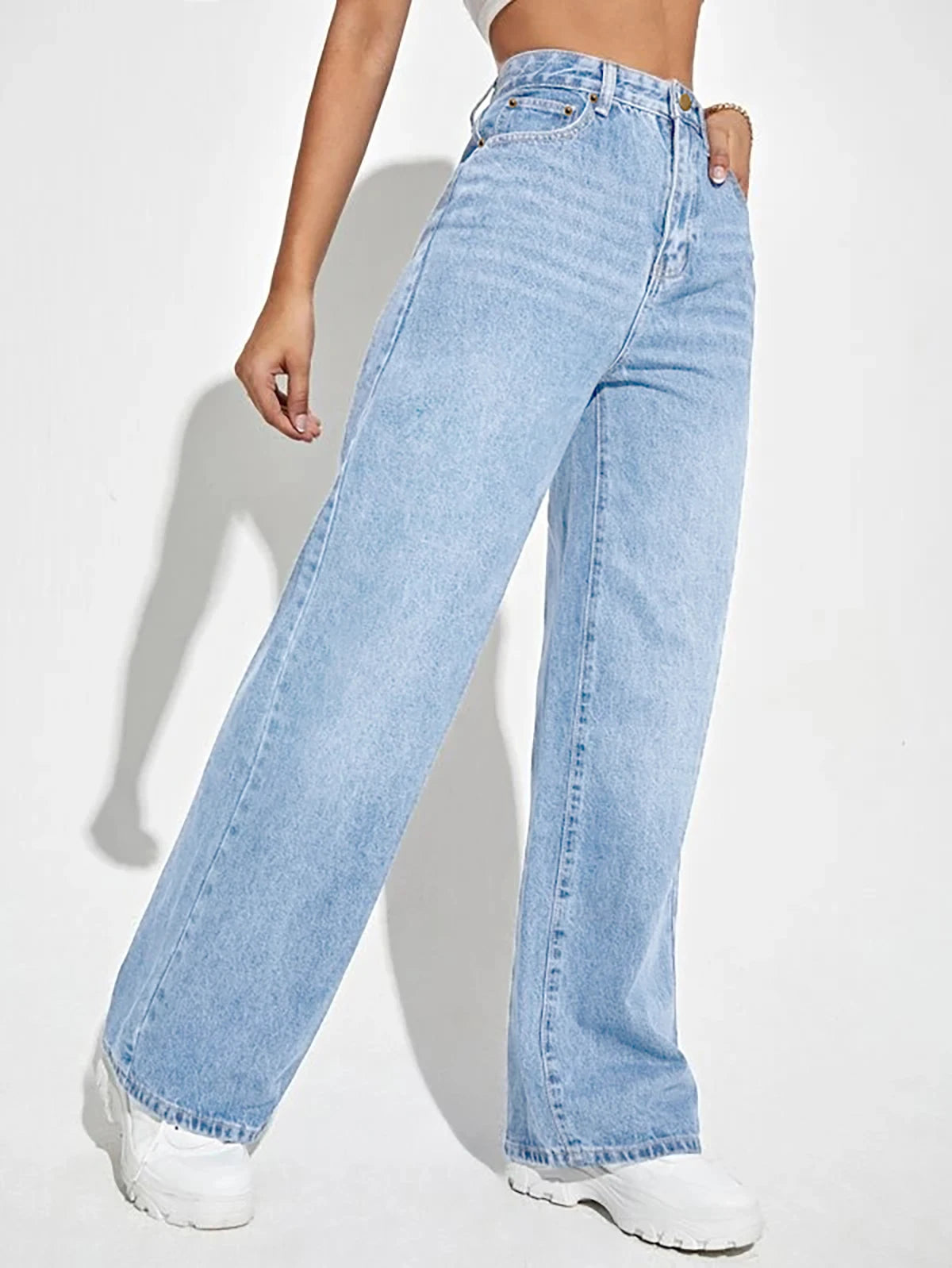 Calça Jeans de Cintura Alta - The Mara Store 